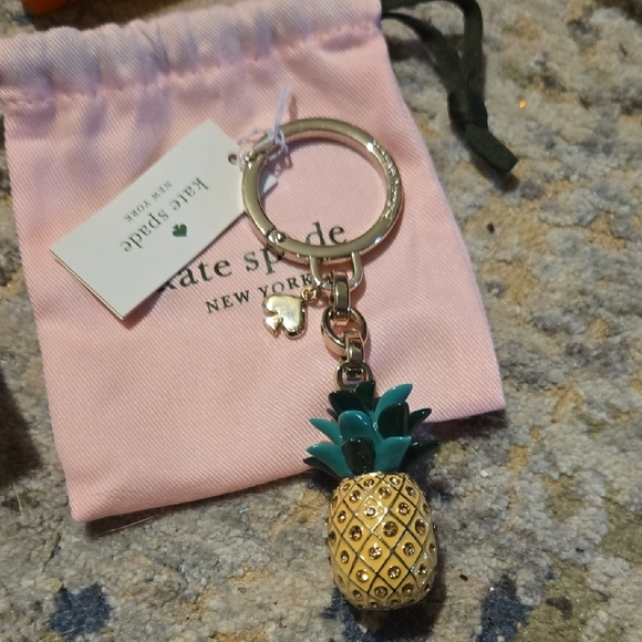 Kate Spade Pineapple Keychain Pineapple Key Fob NWT Kate